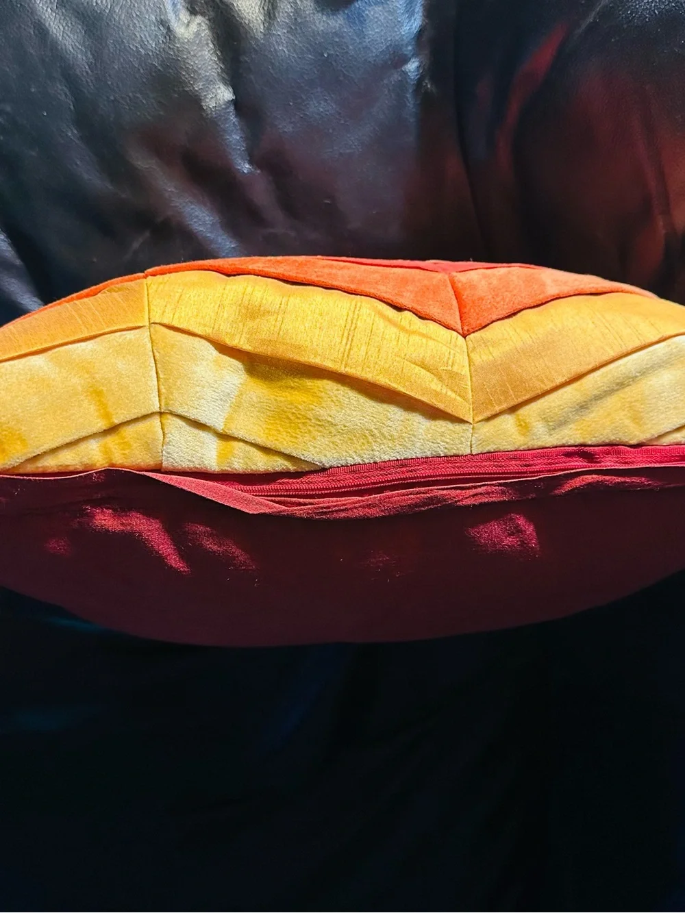 Vintage Pier 1 Retro Multi Color Sunset Chevron 18” x 18” Pillow